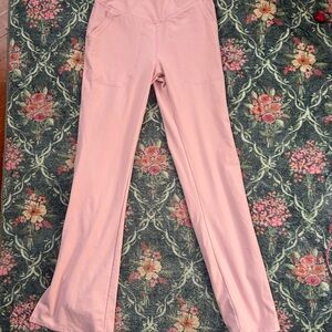 Pink Flared Yoga Pants